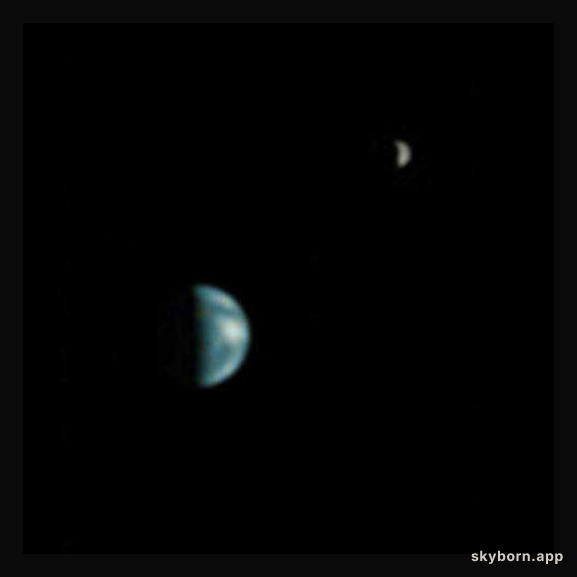 The Earth and Moon from Mars