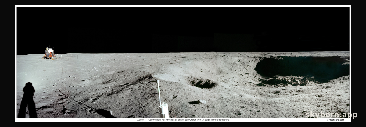 Apollo 11: East Crater Panorama
