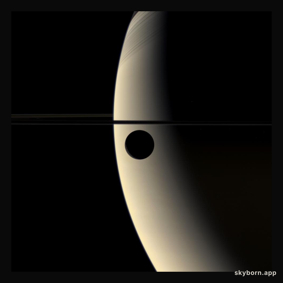 Crescent Rhea Occults Crescent Saturn