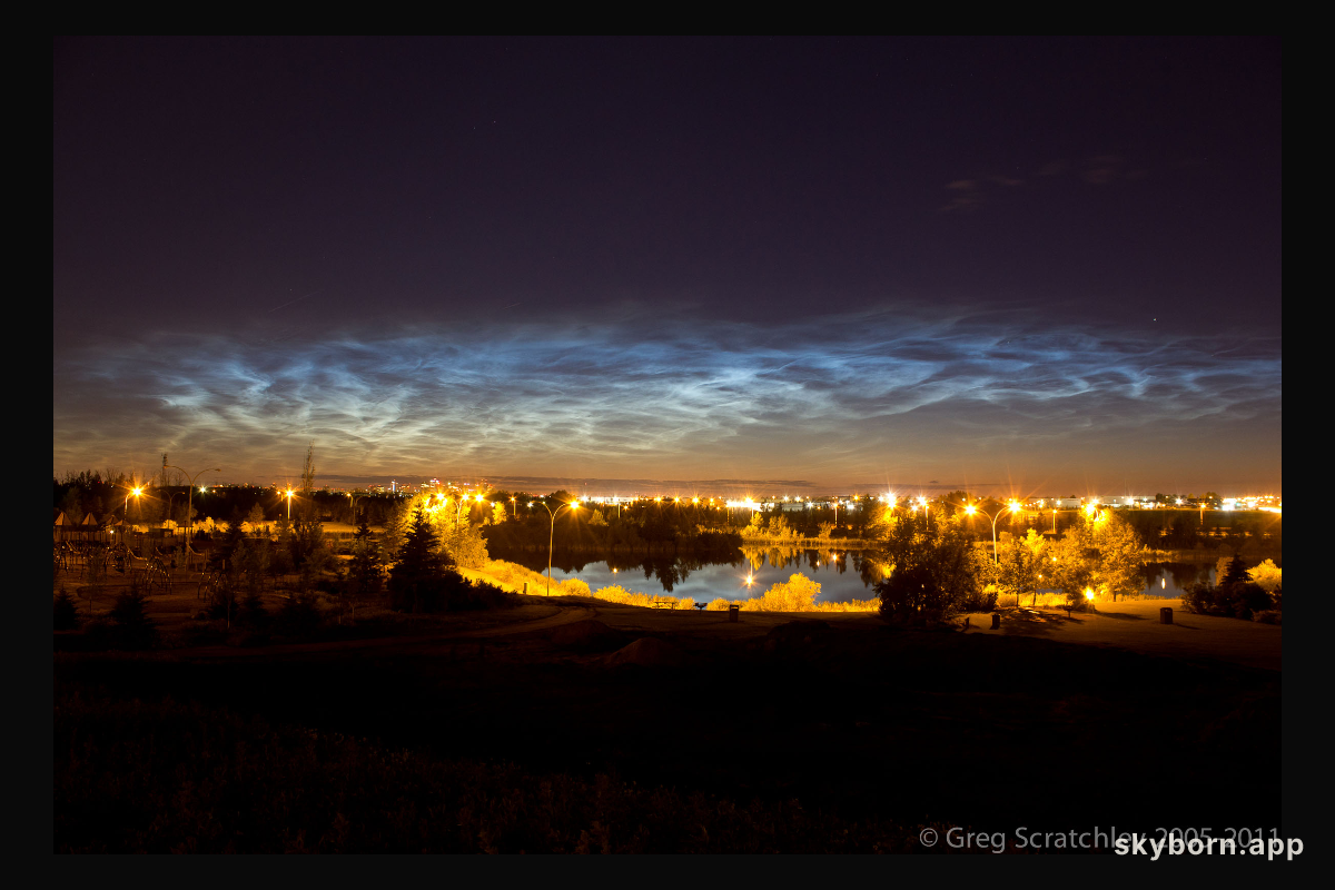 Noctilucent Clouds Over Edmonton