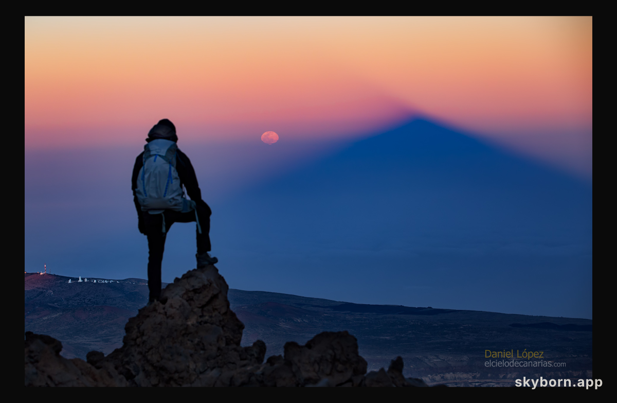 Moonrise and Mountain Shadow