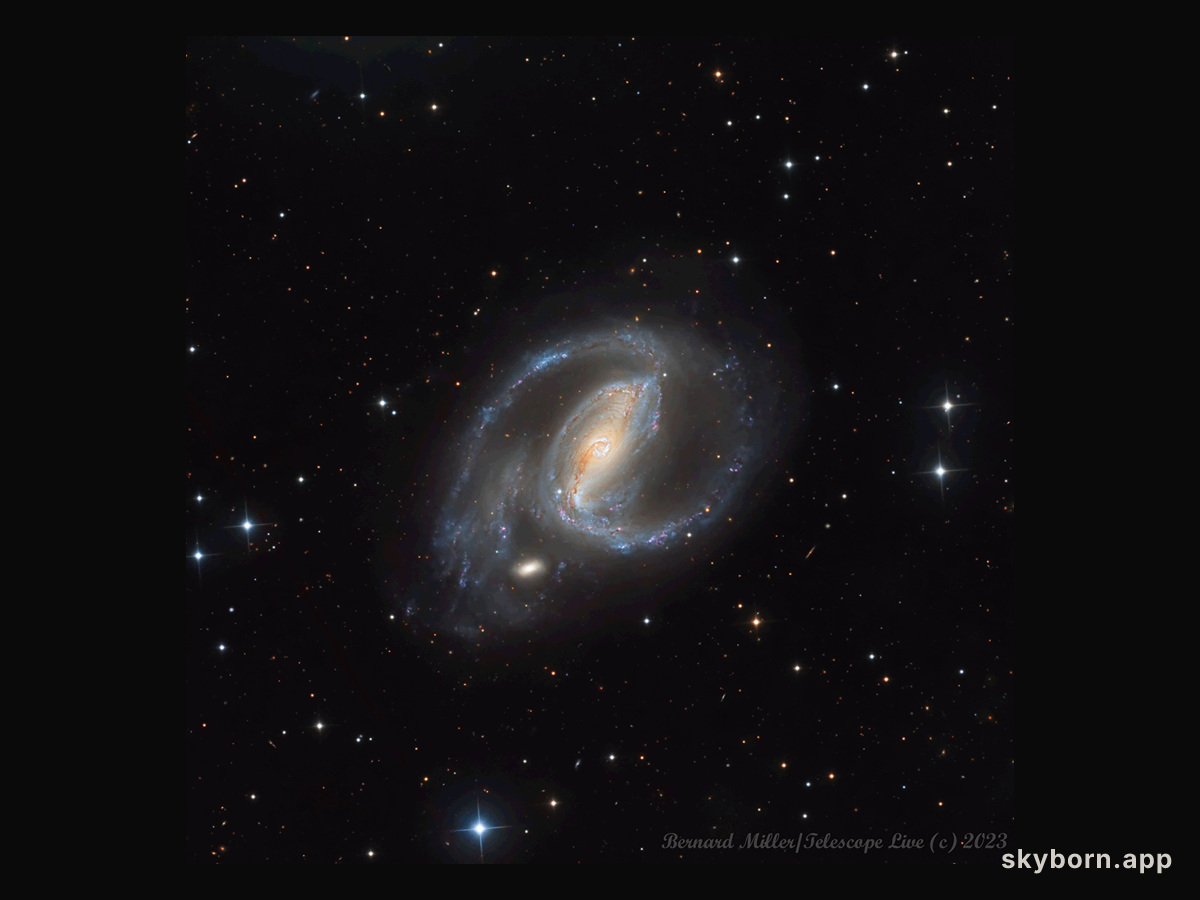 NGC 1097: Spiral Galaxy with Supernova
