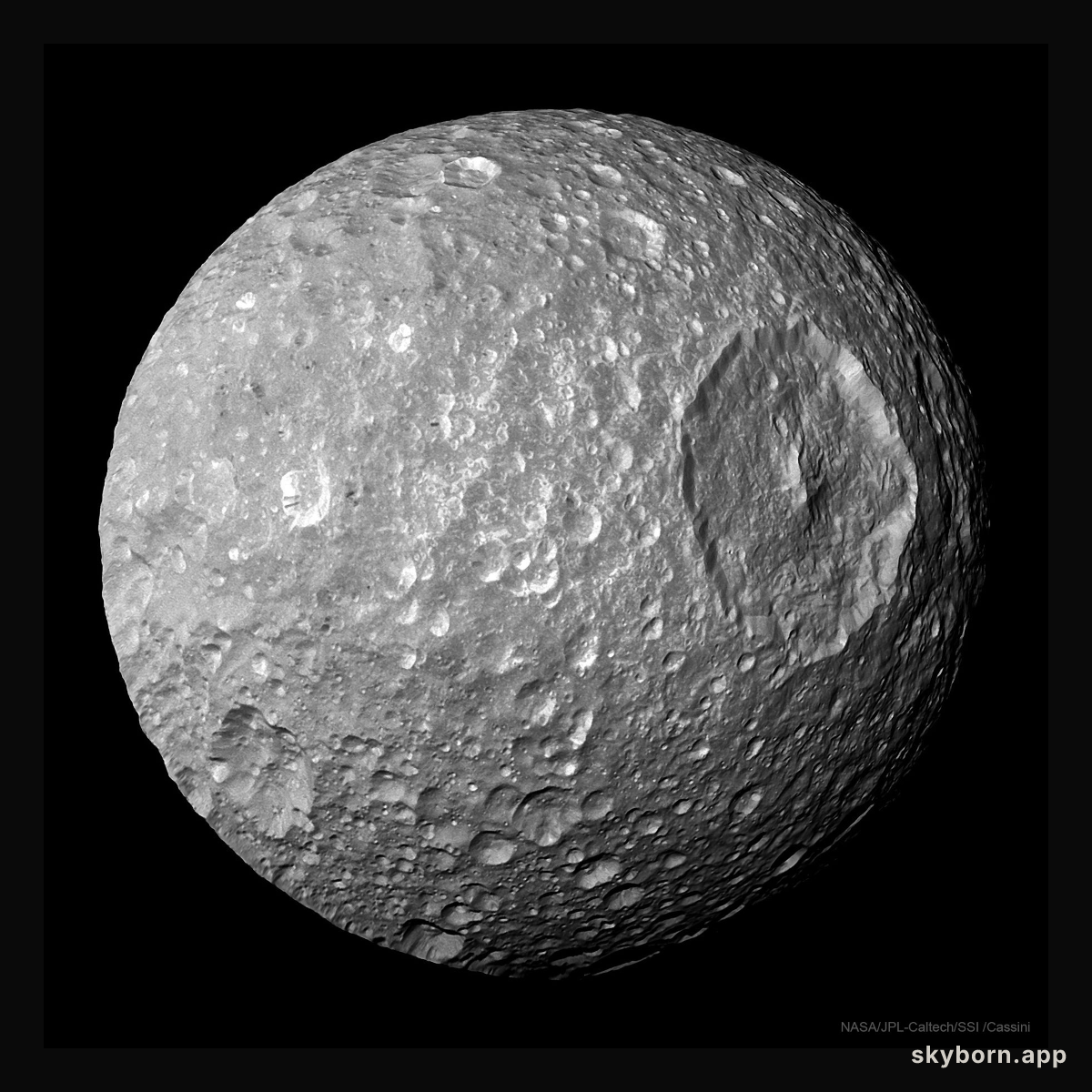 Mimas: Small Moon with a Big Crater