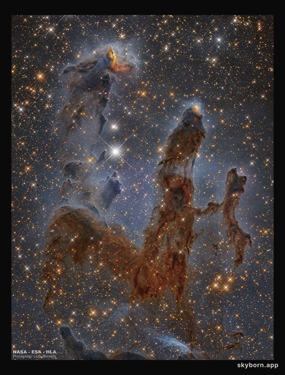 Eagle Nebula Pillars in Infrared from Hubble
